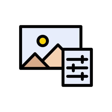 fotoğraf vektörü düz renk simgesi