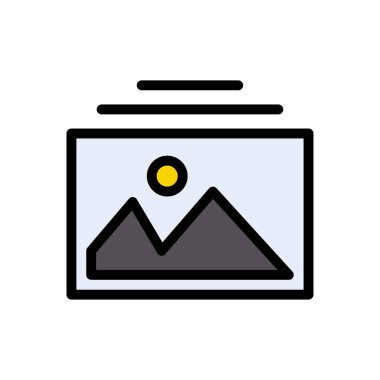 albüm vektörü düz renk simgesi