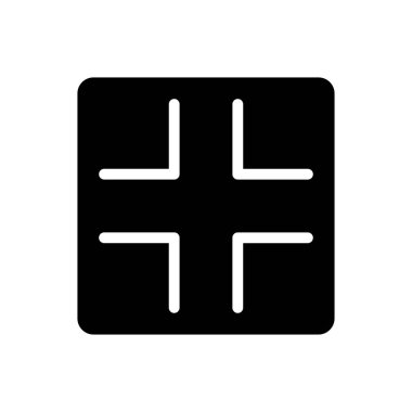 Vektör glyph düz simgesi düzenleniyor