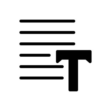 yazı tipi vektörü düz simge