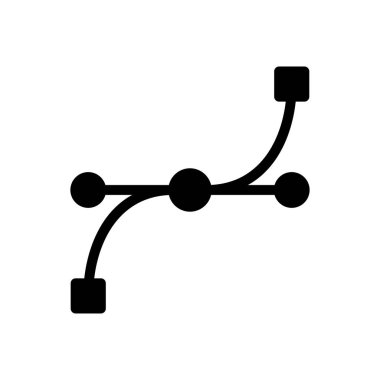 Eğri vektör düz simgesi