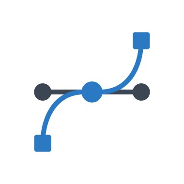 Eğri vektör renk simgesi