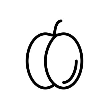 meyve vektörü ince çizgi simgesi