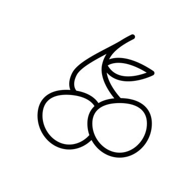 kiraz vektörü ince çizgi simgesi