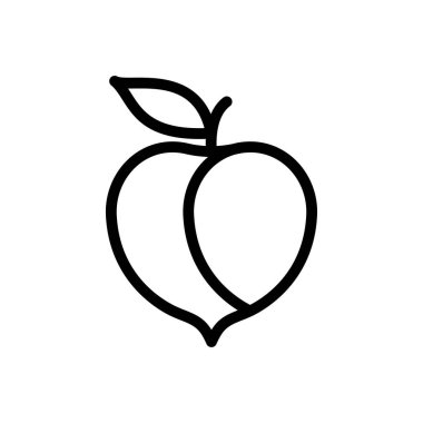 Kayısı vektörü ince çizgi simgesi