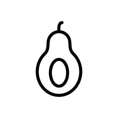 meyve vektörü ince çizgi simgesi