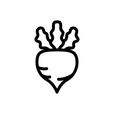 turp vektörü ince çizgi simgesi