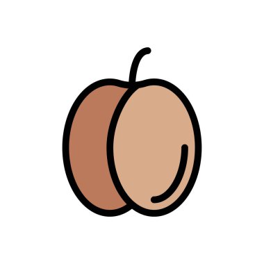 meyve vektörü düz renk simgesi