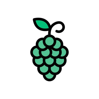 meyve vektörü düz renk simgesi