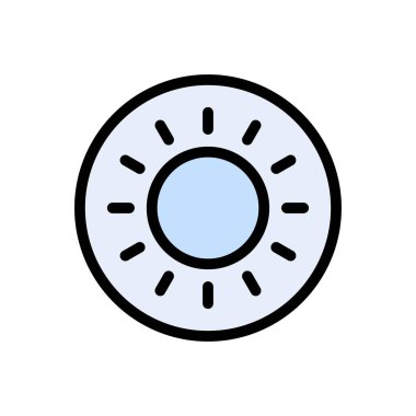 meyve vektörü düz renk simgesi