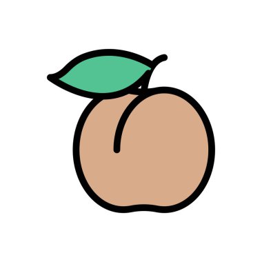 meyve vektörü düz renk simgesi