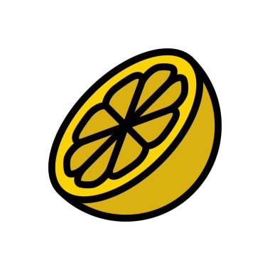 limon vektörü düz renk simgesi