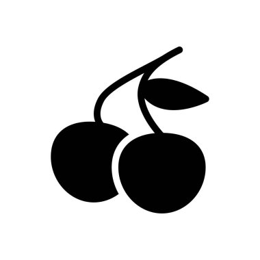 kiraz vektörü düz simgesi