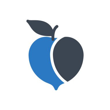 Kayısı vektörü kabartma renk simgesi