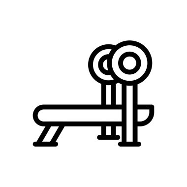 spor salonu vektörü ince çizgi simgesi