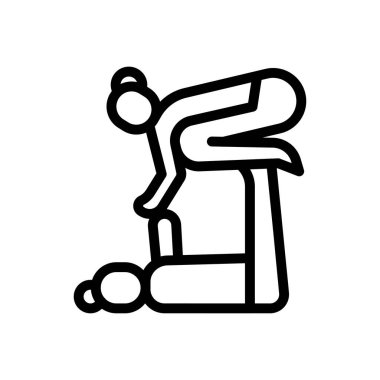 egzersiz vektörü ince çizgi simgesi