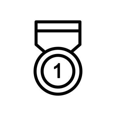 rozet vektörü ince çizgi simgesi