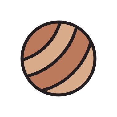 spor vektörü düz renk simgesi