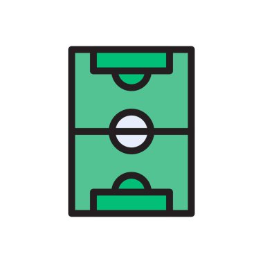 futbol vektörü düz renk simgesi