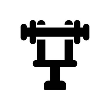 spor salonu vektör düz simgesi