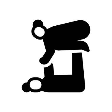 egzersiz vektörü düz simgesi