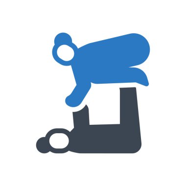 egzersiz vektörü renk simgesi