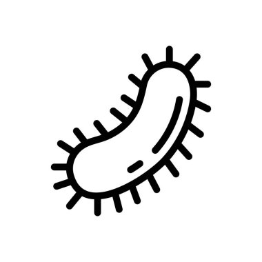 mikrop vektörü ince çizgi simgesi