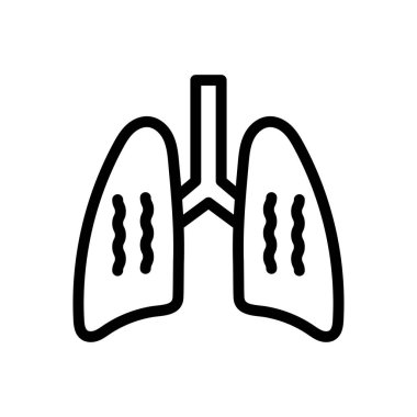 nefes vektörü ince çizgi simgesi