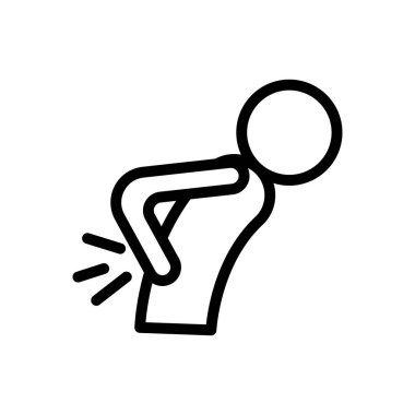 Acı vektörü ince çizgi simgesi