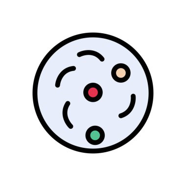 bakteri vektörü düz renk simgesi