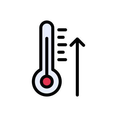 termometre vektör düz renk simgesi