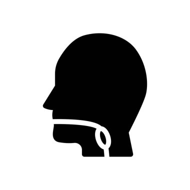 Öksürük vektörü düz simgesi