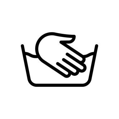 Su vektörü ince çizgi simgesi