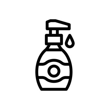 Şampuan vektörü ince çizgi simgesi