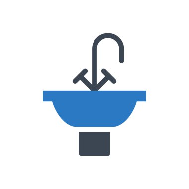 Musluk vektörü renk simgesi