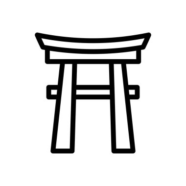 Japonya vektör ince çizgi simgesi