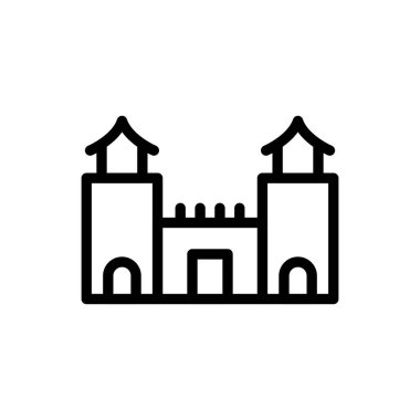 anıt vektörü ince çizgi simgesi