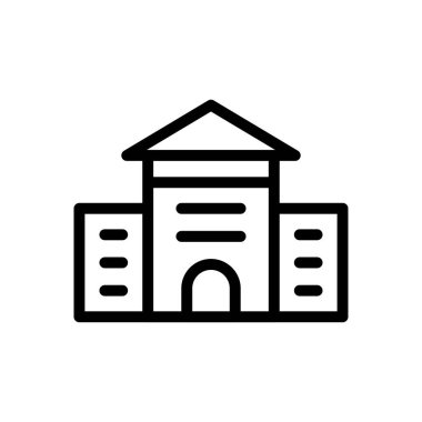 anıt vektörü ince çizgi simgesi