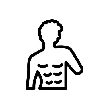 anıt vektörü ince çizgi simgesi