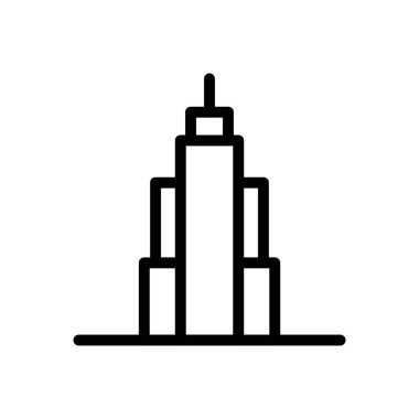 şehir simgesi vektör ince çizgi simgesi