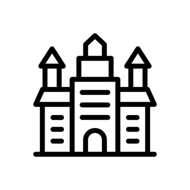 anıt vektörü ince çizgi simgesi