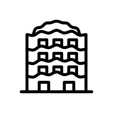 anıt vektörü ince çizgi simgesi