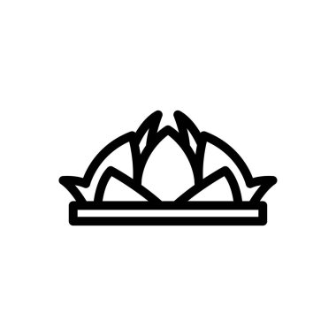 anıt vektörü ince çizgi simgesi