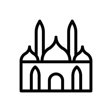 şehir simgesi vektör ince çizgi simgesi