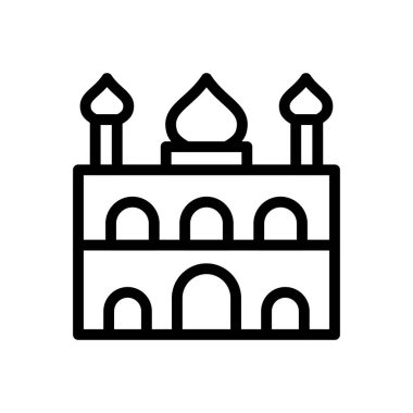 şehir simgesi vektör ince çizgi simgesi