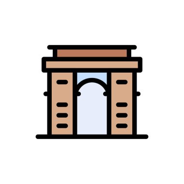 şehir simgesi düz renk simgesi