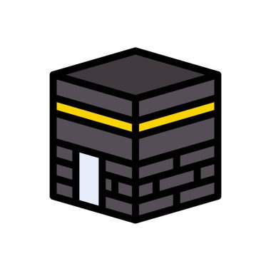 Mekke vektör düz renk simgesi