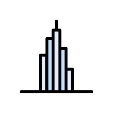 şehir simgesi düz renk simgesi