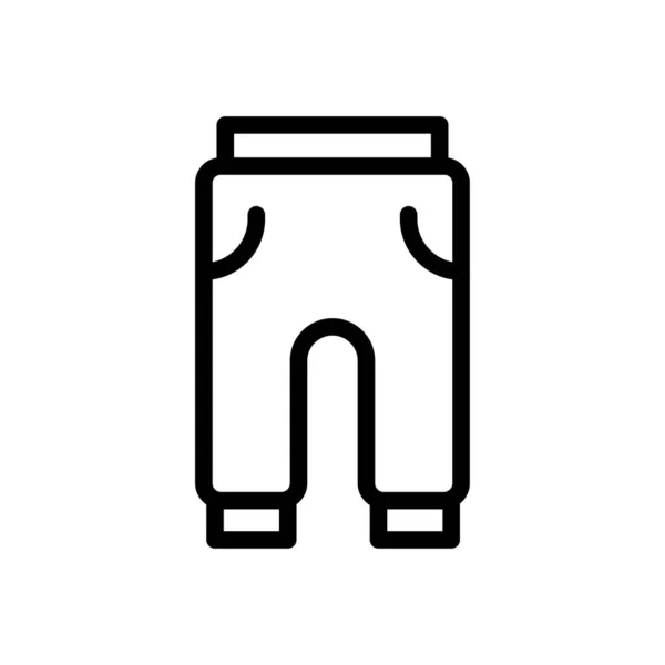 Pant Vector Thin Line Icon — 스톡 벡터