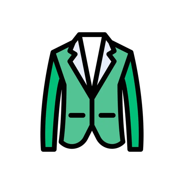 Blazer Vector Icono Color Plano — Archivo Imágenes Vectoriales